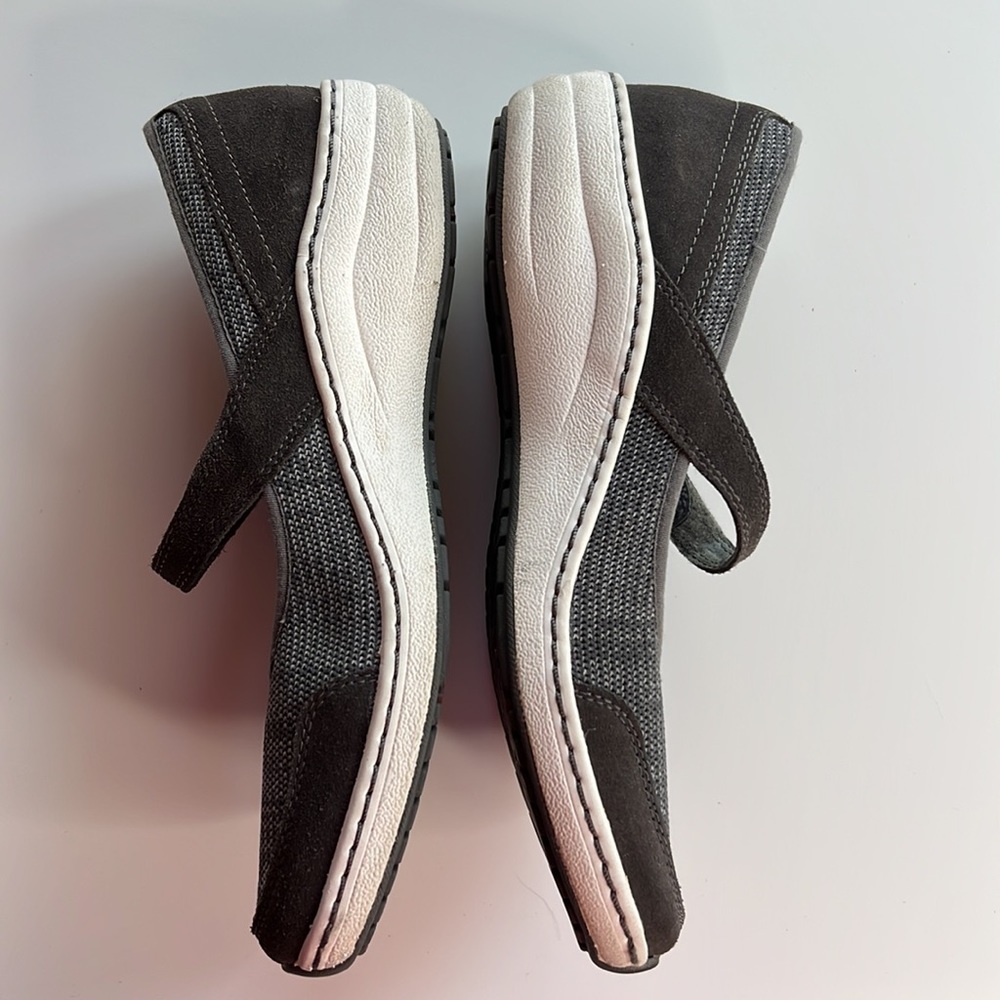 Aetrex Mina Mary Jane Shoes Charcoal Gray Orthotic Slip Resistant Size 6-6.5 - Picture 9 of 12